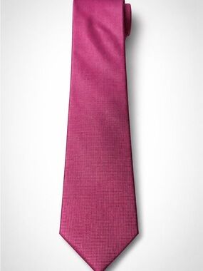 Calvin Klein Pink Textured Silk Tie | Classic Slim Business Formal Tie